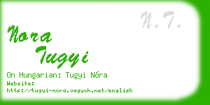 nora tugyi business card