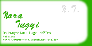 nora tugyi business card
